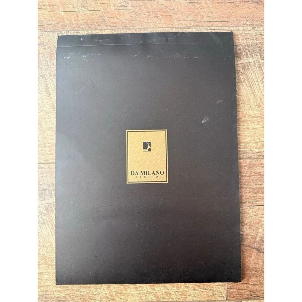 Da Milano Italia Black Leather & Pony Hair Padfolio Luxury Business Organizer